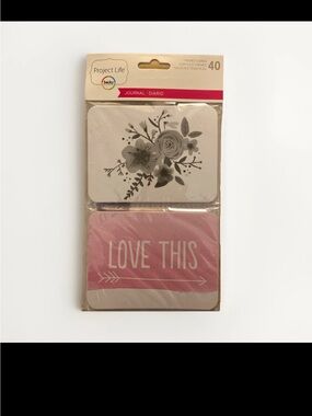 🌟4 for $20 Becky Higgins Project Life 40 Card Journal Pack Love Flower Theme